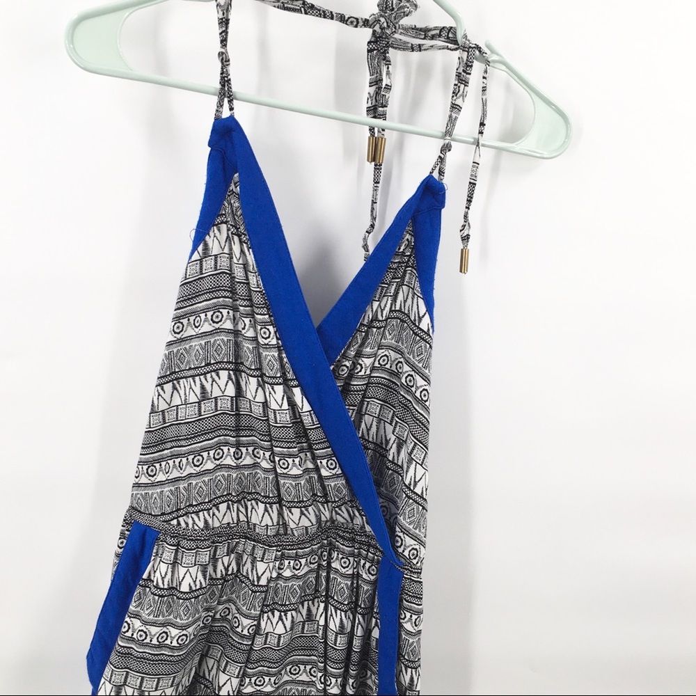 Bebe Blue Boho Tribal Southwestern Jumpsui… - Picture 2 of 9